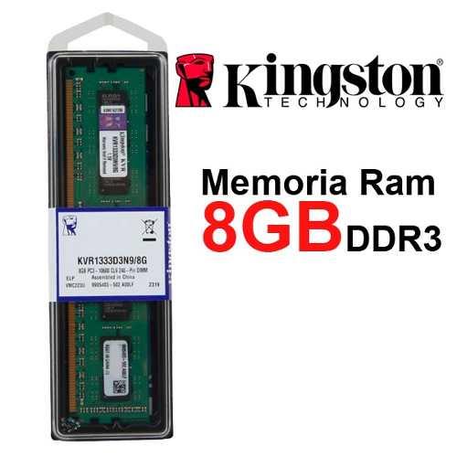 DDR3 KINGSTON 8GB 1333MHz PC3 10600 CL.9 KVR1333D3N9 8G5