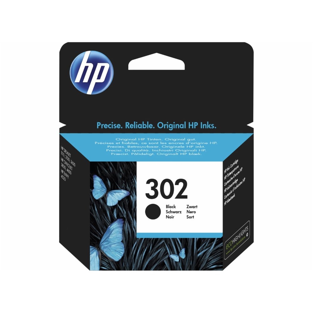 Tusz, HP, 302, Black, F6U66AE, 0888793803035