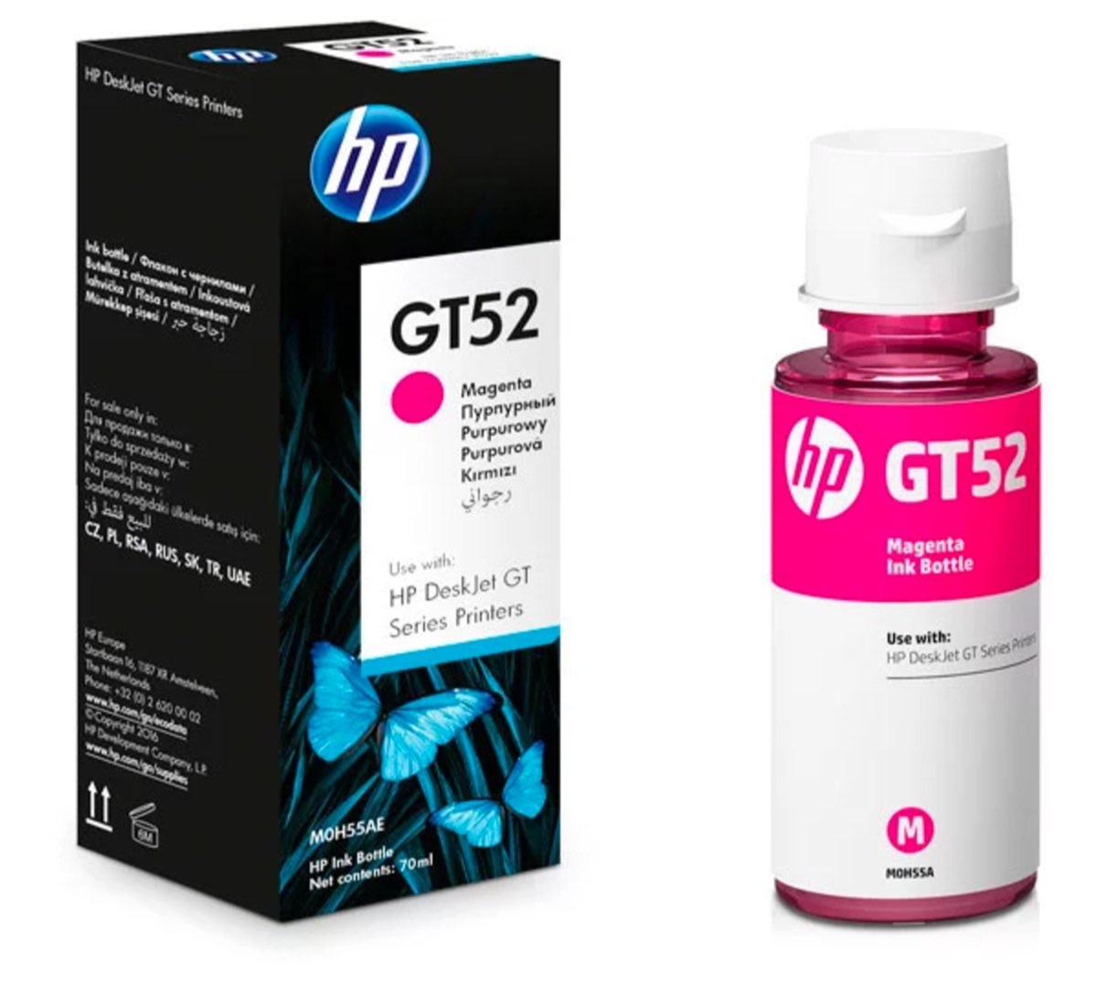 Tusz HP, GT52, magenta, 70ml, M0H55AE, 0190780132531