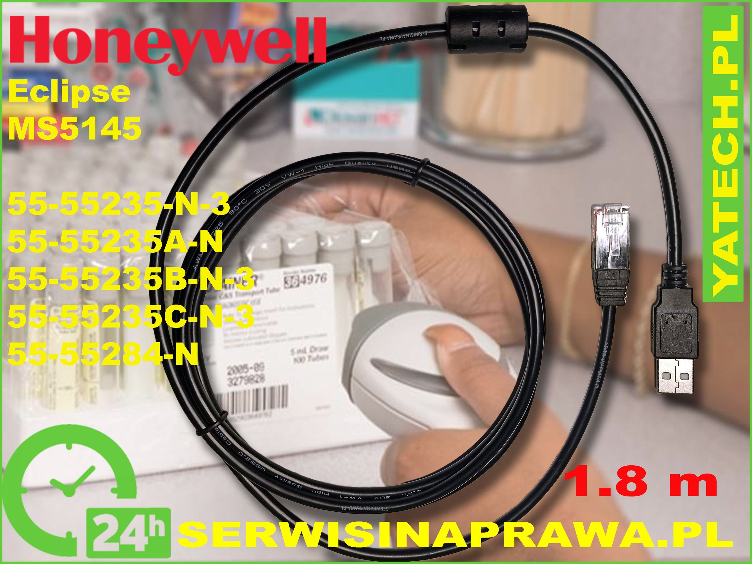 Kabel USBRJ10P10C 1.8m Honeywell Eclipse MS5145