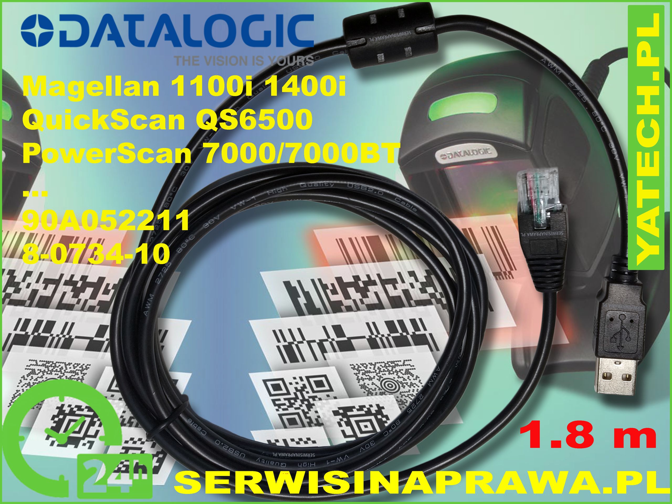 Kabel USB 10P10C Datalogic Magellan 1100i QS6500